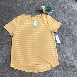 PINK CLOVER for Stitch Fix yellow striped top XL